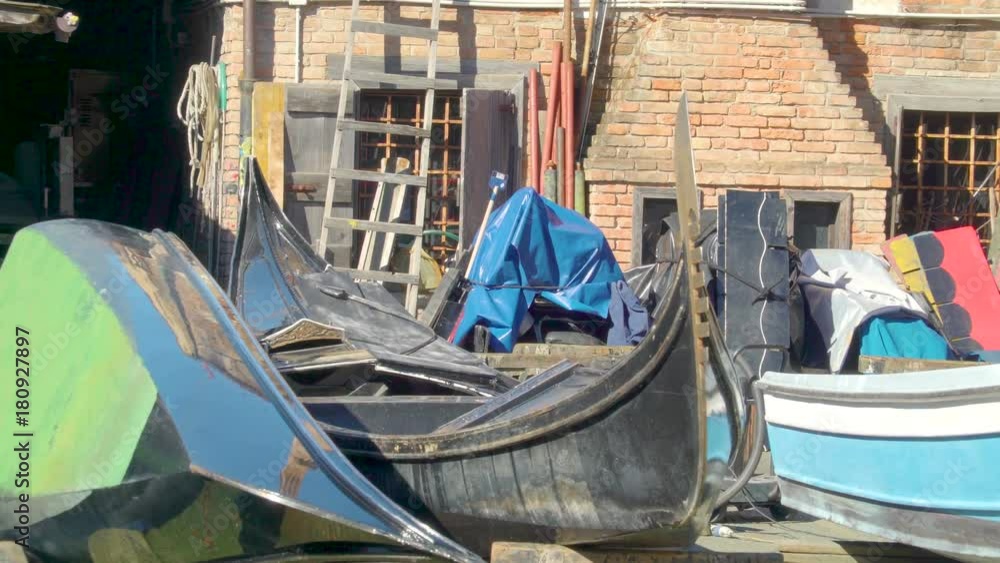 custom made wallpaper toronto digital14590_Old_and_new_Venetian_gondolas_on_the_yard_of_the_house.mov