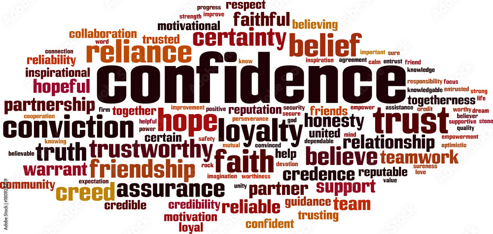 Confidence word cloud