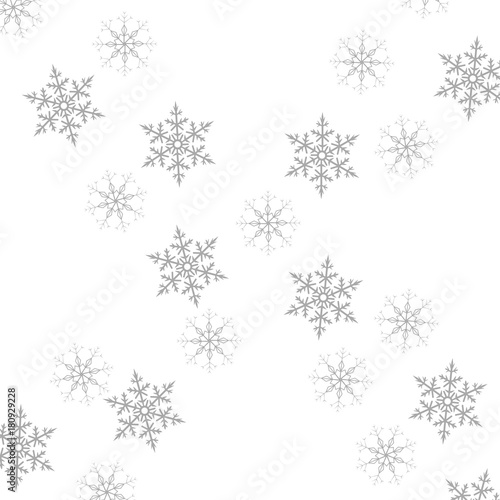 Festive decorative frame made of snowflakes on a white background. For posters, postcards, greeting for Christmas, new year.