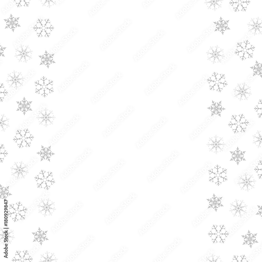 Festive decorative frame made of snowflakes on a white background. For posters, postcards, greeting for Christmas, new year. Festive decorative frame made of snowflakes on a white background. For posters, postcards, greeting for Christmas, new year.