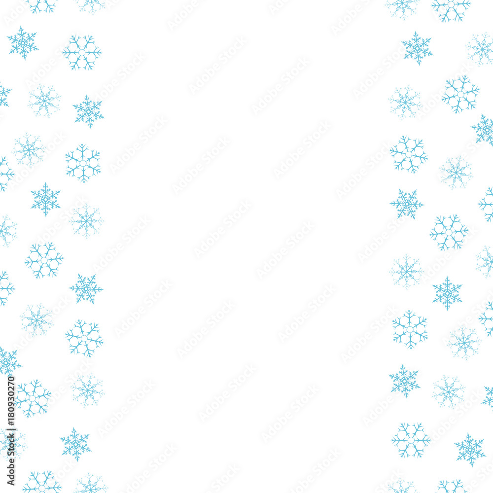 Festive decorative frame made of snowflakes on a white background. For posters, postcards, greeting for Christmas, new year. Festive decorative frame made of snowflakes on a white background. For posters, postcards, greeting for Christmas, new year.