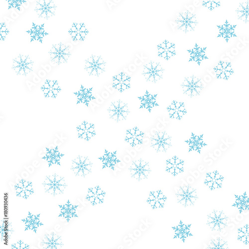 Festive decorative frame made of snowflakes on a white background. For posters, postcards, greeting for Christmas, new year.