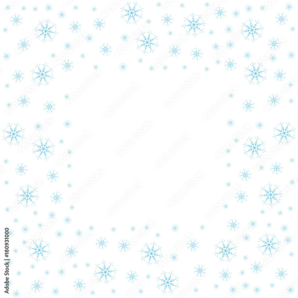 Festive decorative frame made of snowflakes on a white background. For posters, postcards, greeting for Christmas, new year. Festive decorative frame made of snowflakes on a white background. For posters, postcards, greeting for Christmas, new year.