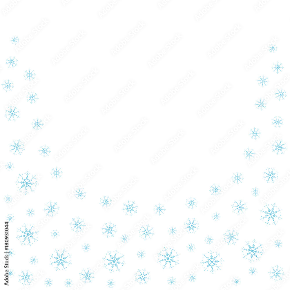 Festive decorative frame made of snowflakes on a white background. For posters, postcards, greeting for Christmas, new year. Festive decorative frame made of snowflakes on a white background. For posters, postcards, greeting for Christmas, new year.