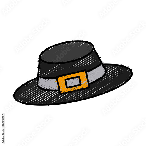 Vintage hat male icon vector illustration graphic design