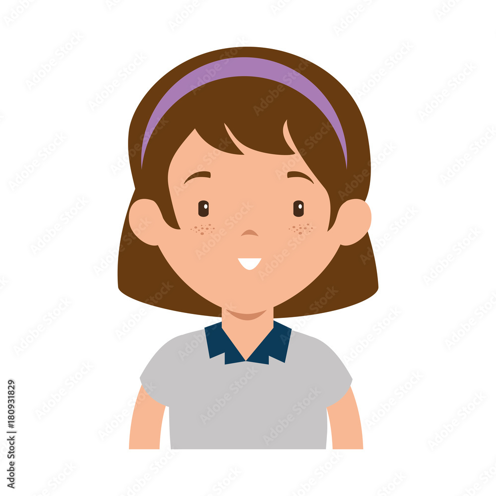 little girl student with uniform character little girl student with uniform character