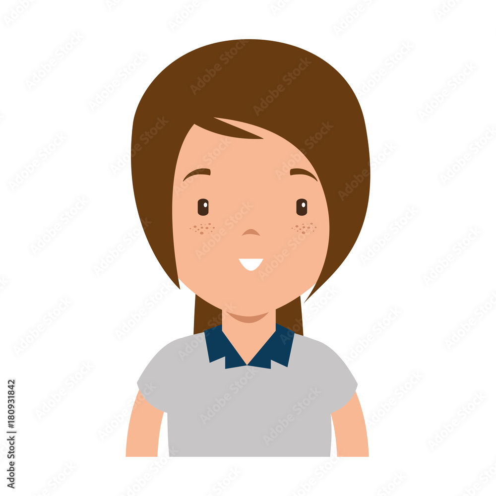 little girl student with uniform character little girl student with uniform character