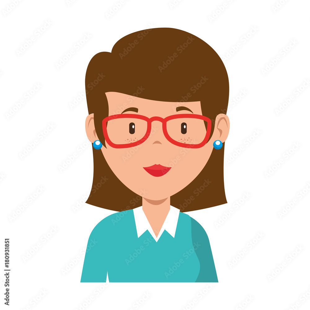 beautiful teacher female avatar character