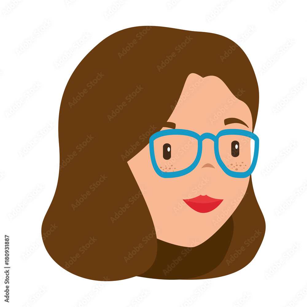 beautiful teacher female head avatar character beautiful teacher female head avatar character