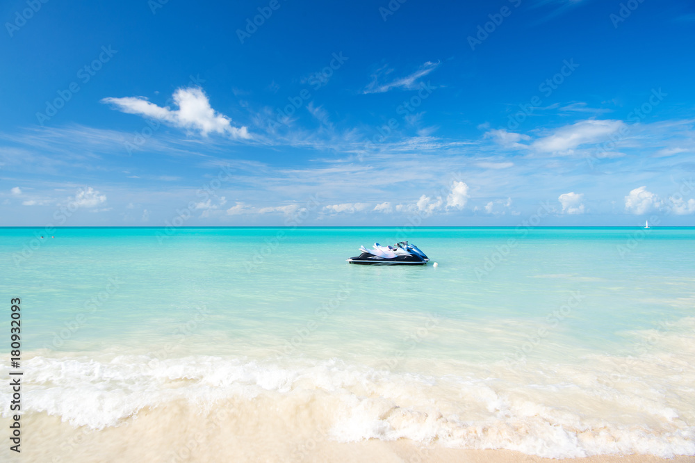 Watercraft on clear sea water in st johns, antigua Watercraft on clear sea water in st johns, antigua
