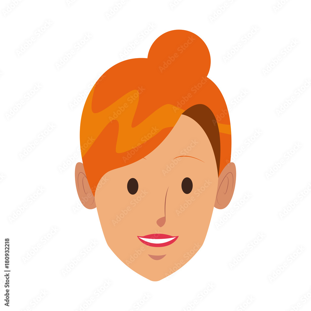 Woman face cartoon icon vector illustration graphic design Woman face cartoon icon vector illustration graphic design