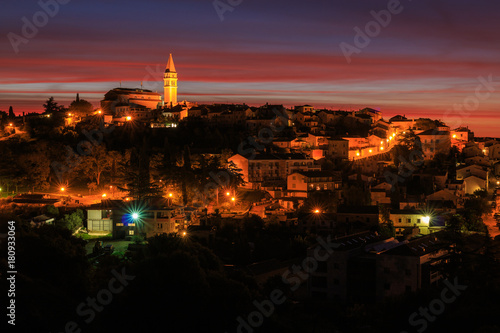 Croatian coast town Vrsar at dawn