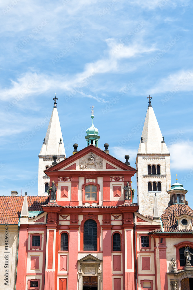 Church or saint george basilica in Prague, Czech Republic