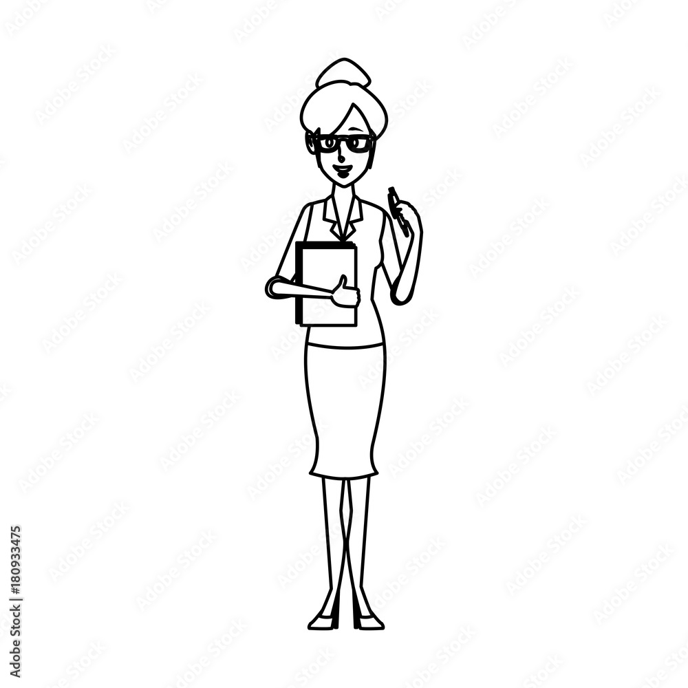 Business woman cartoon icon vector illustration graphic design