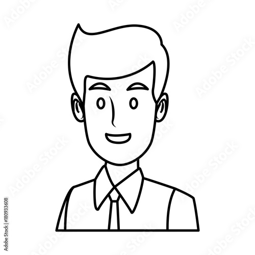 Businessman executive cartoon icon vector illustration graphic design