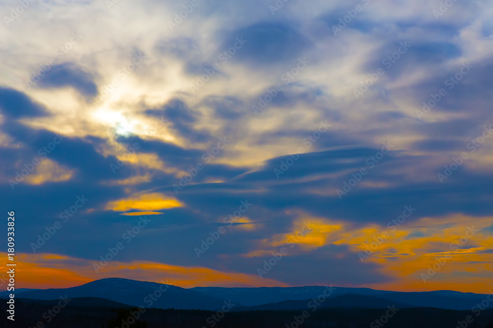 sunrise over the mountains