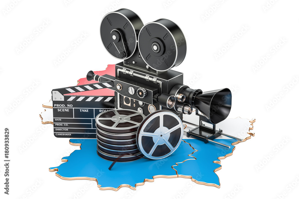 Obraz premium Luxembourg cinematography, film industry concept. 3D rendering