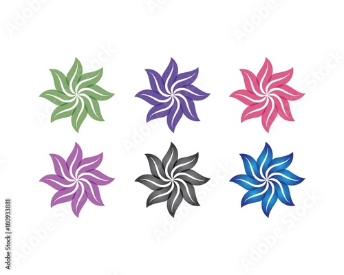 Lotus flowers design logo Template icon