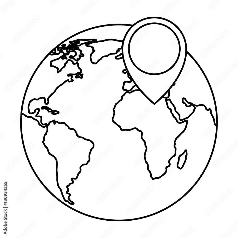 world planet earth with pin pointer world planet earth with pin pointer