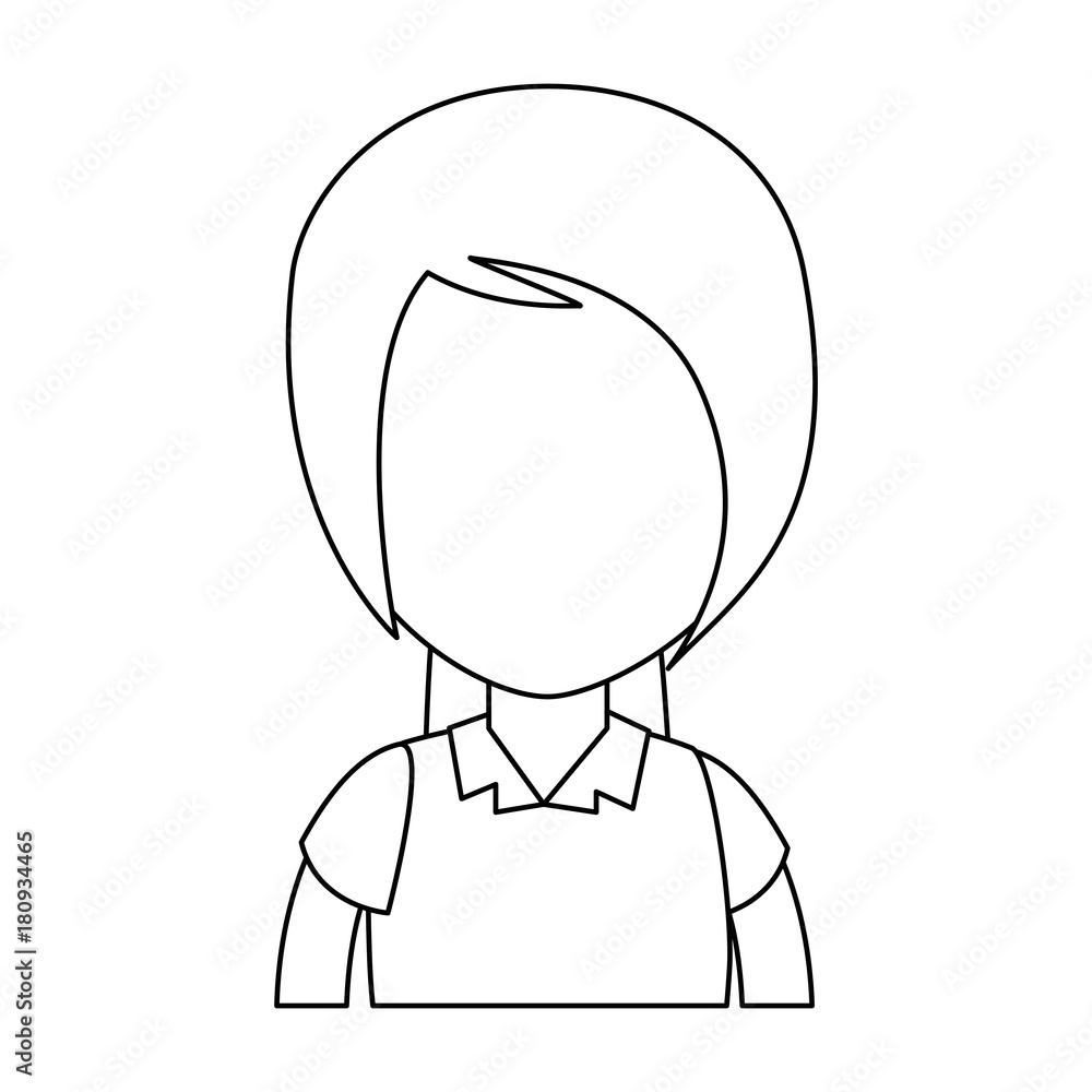 Obraz premium little girl student with uniform character