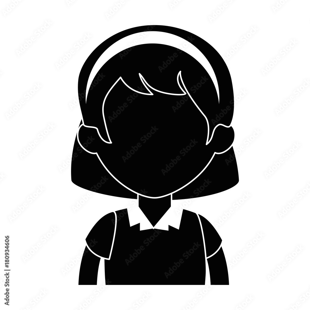 little girl student with uniform character little girl student with uniform character