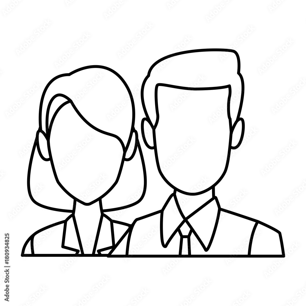Business couple teamwork icon vector illustration graphic design Business couple teamwork icon vector illustration graphic design
