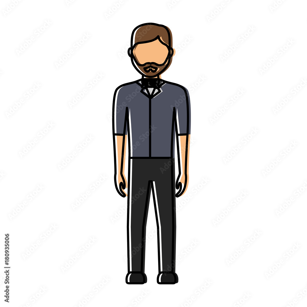 avatar bartender icon over white background colorful design vector illustration avatar bartender icon over white background colorful design vector illustration