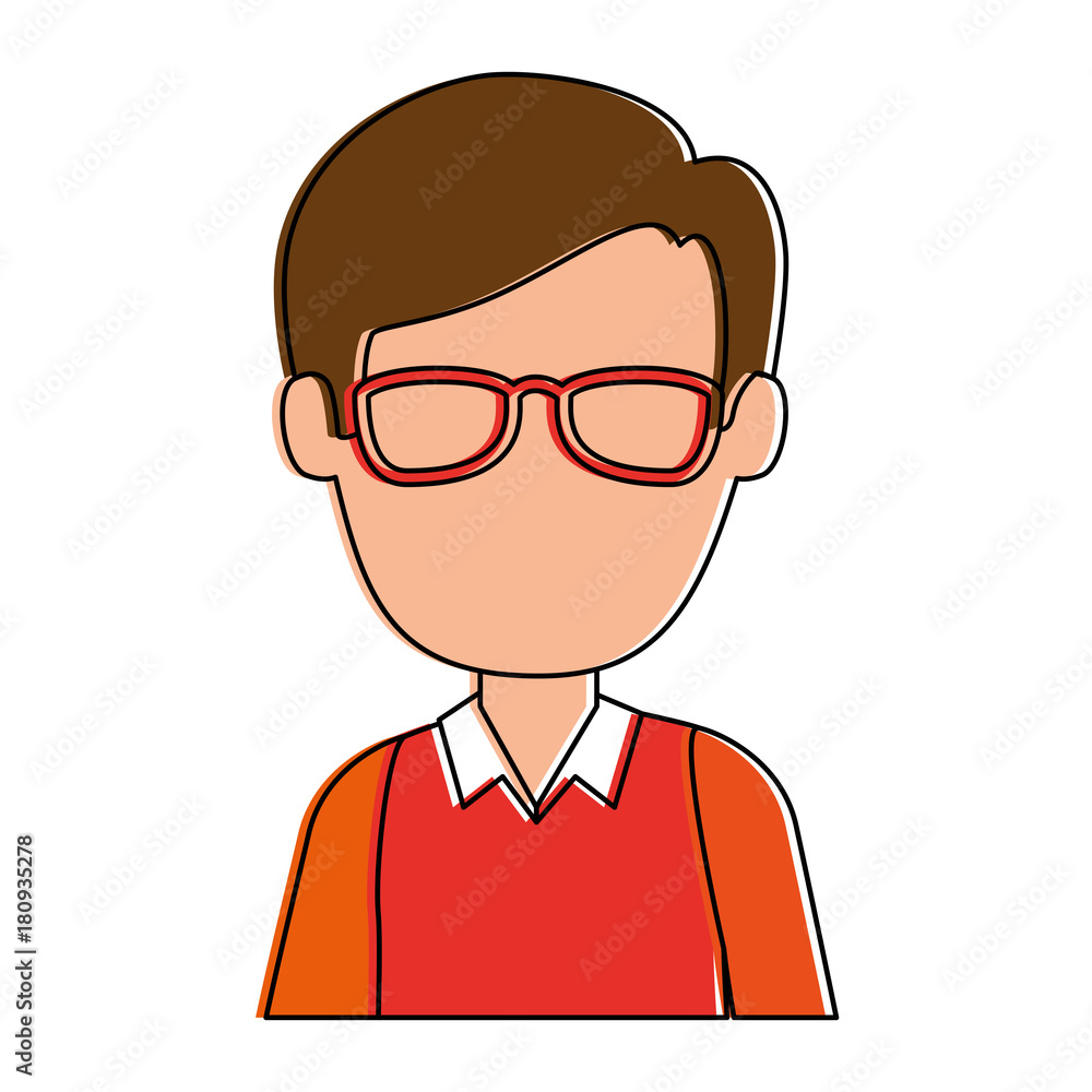 teacher male avatar character vector illustration design