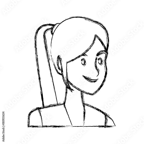 Business woman cartoon icon vector illustration graphic design