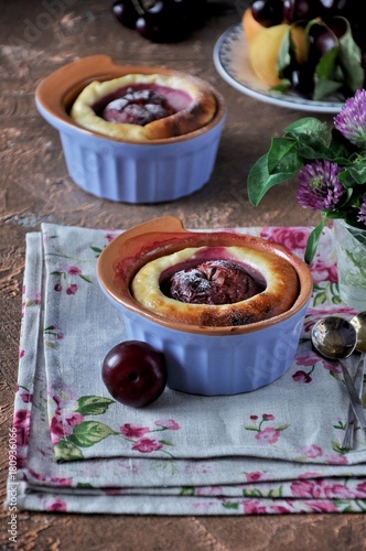 homemade plum pie
