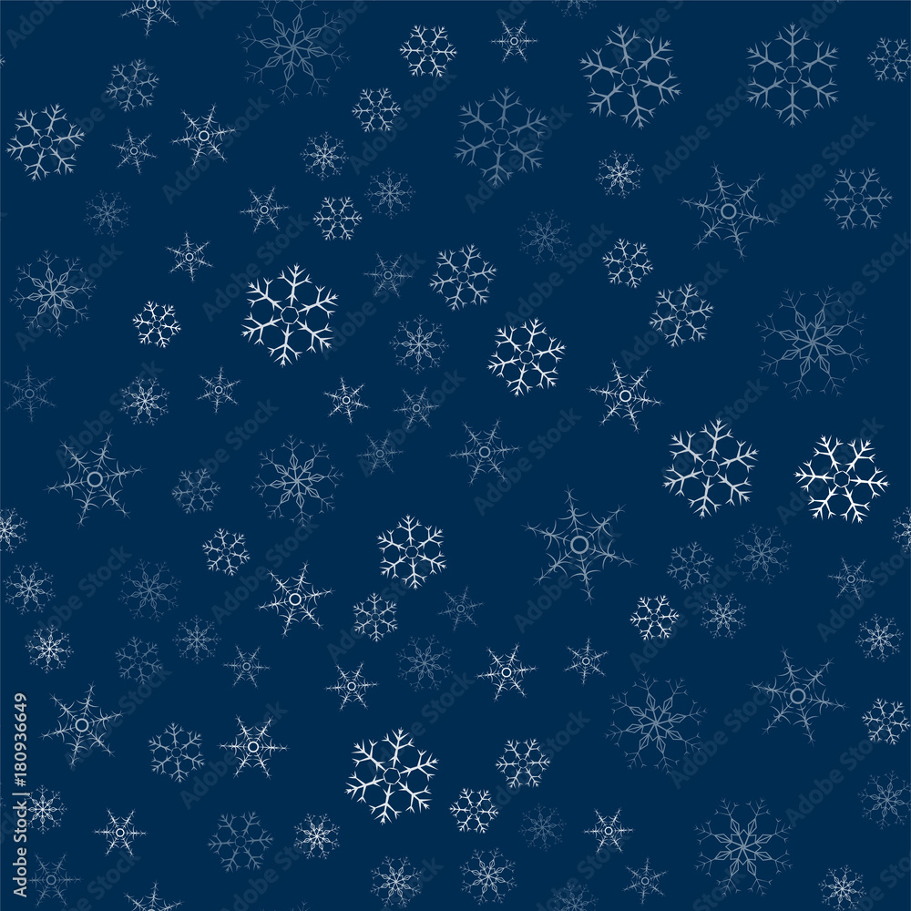 abstract seamless pattern made of snowflakes on blue. Christmas background for design of posters, postcards, invitation for the new year. abstract seamless pattern made of snowflakes on blue. Christmas background for design of posters, postcards, invitation for the new year.