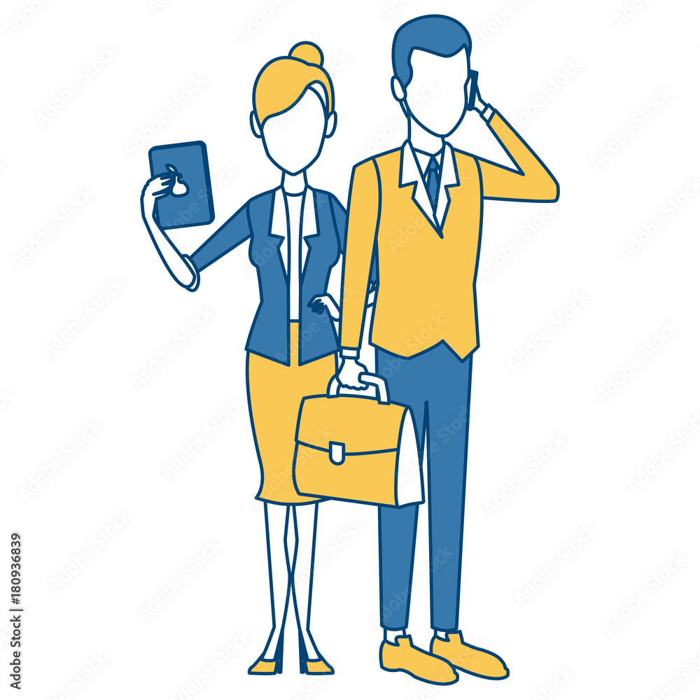 Business couple teamwork icon vector illustration graphic design Business couple teamwork icon vector illustration graphic design