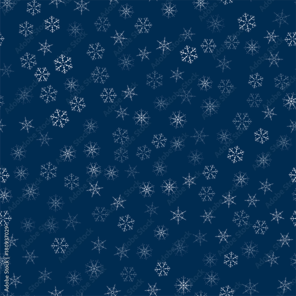 abstract seamless pattern made of snowflakes on blue. Christmas background for design of posters, postcards, invitation for the new year. abstract seamless pattern made of snowflakes on blue. Christmas background for design of posters, postcards, invitation for the new year.