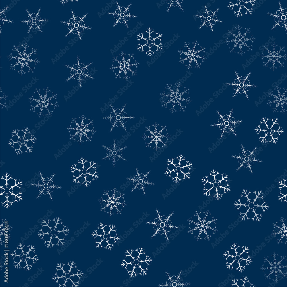 abstract seamless pattern made of snowflakes on blue. Christmas background for design of posters, postcards, invitation for the new year. abstract seamless pattern made of snowflakes on blue. Christmas background for design of posters, postcards, invitation for the new year.