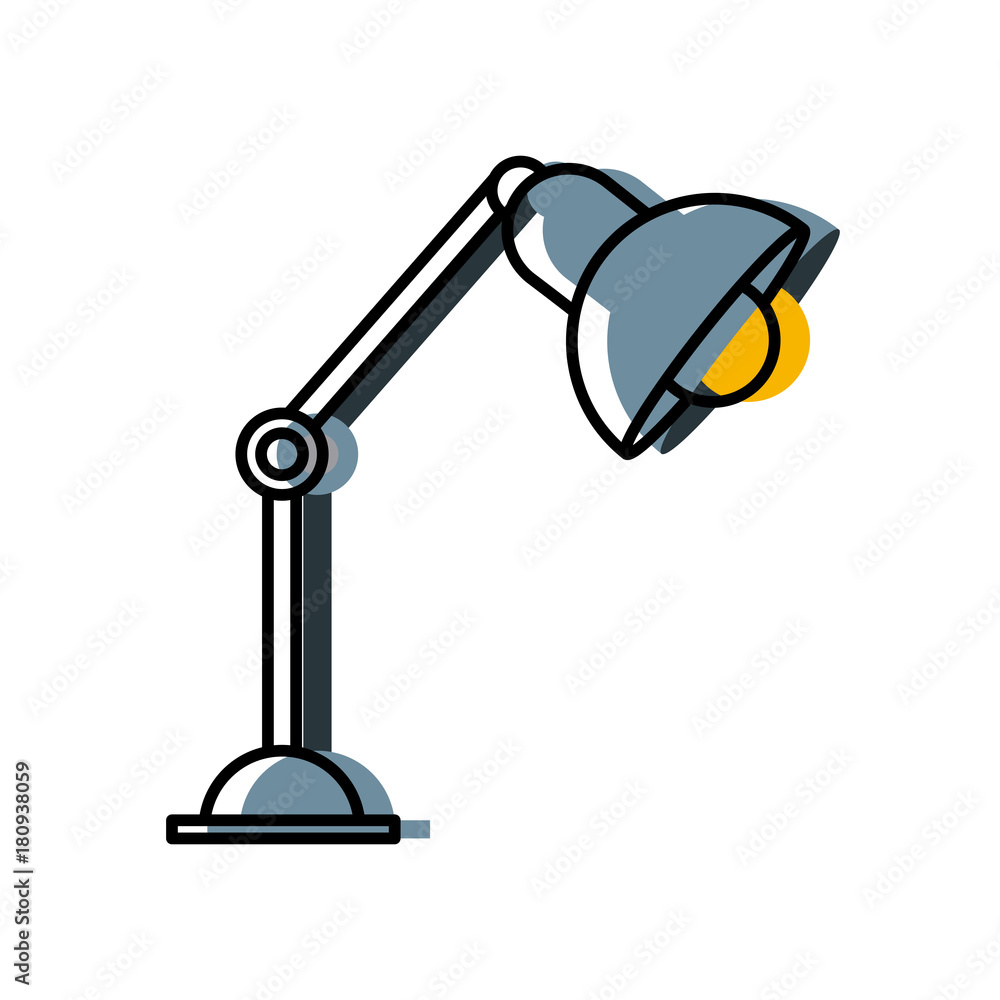 Office light lamp on desk icon vector illustration graphic design Office light lamp on desk icon vector illustration graphic design