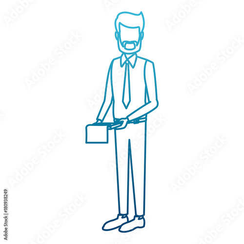 Businessman executive cartoon icon vector illustration graphic design