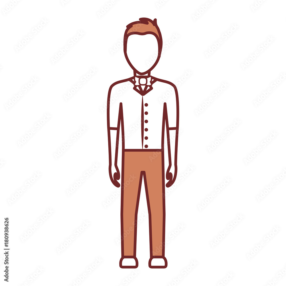 avatar bartender icon over white background vector illustration avatar bartender icon over white background vector illustration