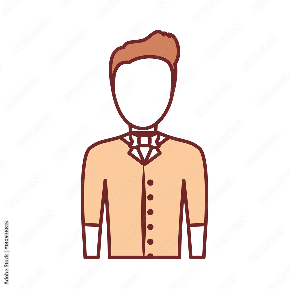 avatar bartender icon over white background vector illustration avatar bartender icon over white background vector illustration