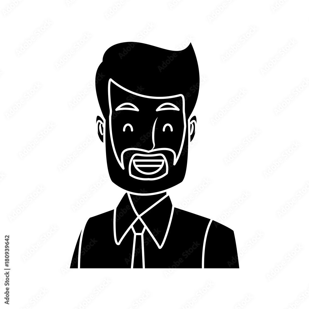 Businessman executive cartoon icon vector illustration graphic design