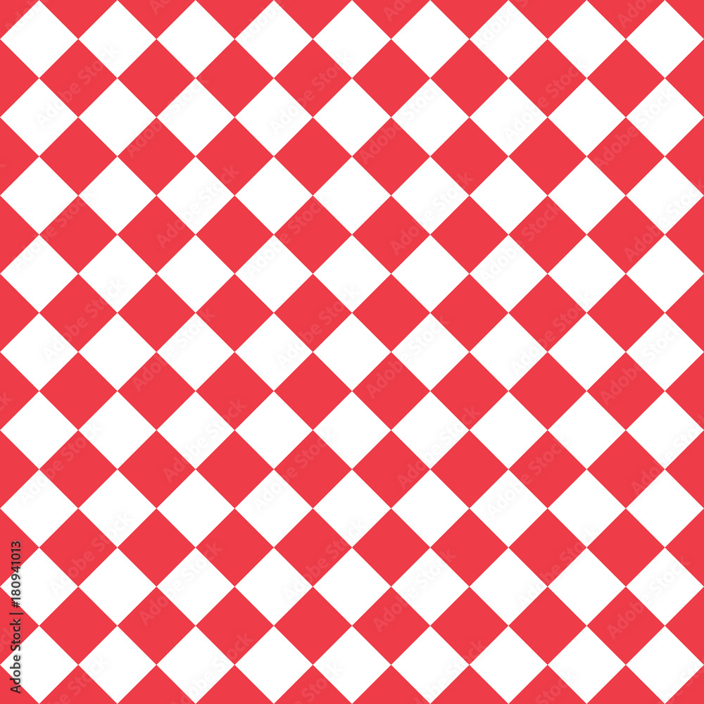 Abstract seamless pattern. Seamless pattern with rhombuses. The red and white rhombus is executed in retro style. Vector illustration. Abstract seamless pattern. Seamless pattern with rhombuses. The red and white rhombus is executed in retro style. Vector illustration.