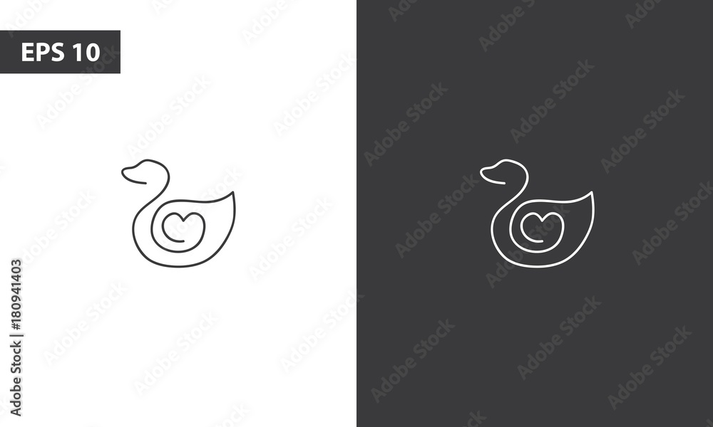 Fototapeta premium line duck