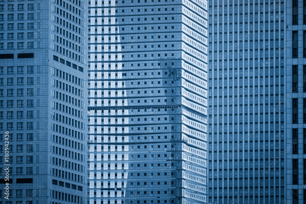 Close-Up Of Modern Office Buildings.