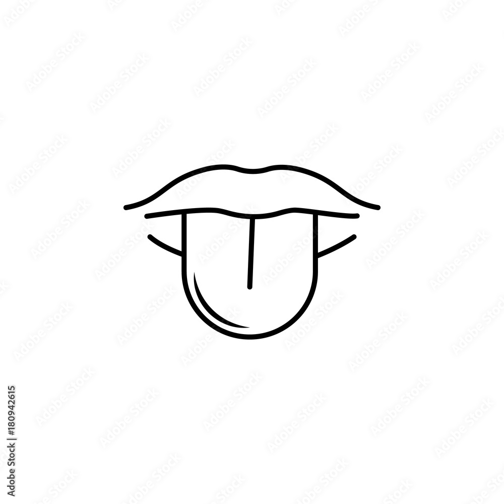 lips tongue line icon. Body part element. Premium quality graphic design. Signs, outline symbols collection, simple thin line icon for websites, web design, mobile app, info graphics lips tongue line icon. Body part element. Premium quality graphic design. Signs, outline symbols collection, simple thin line icon for websites, web design, mobile app, info graphics