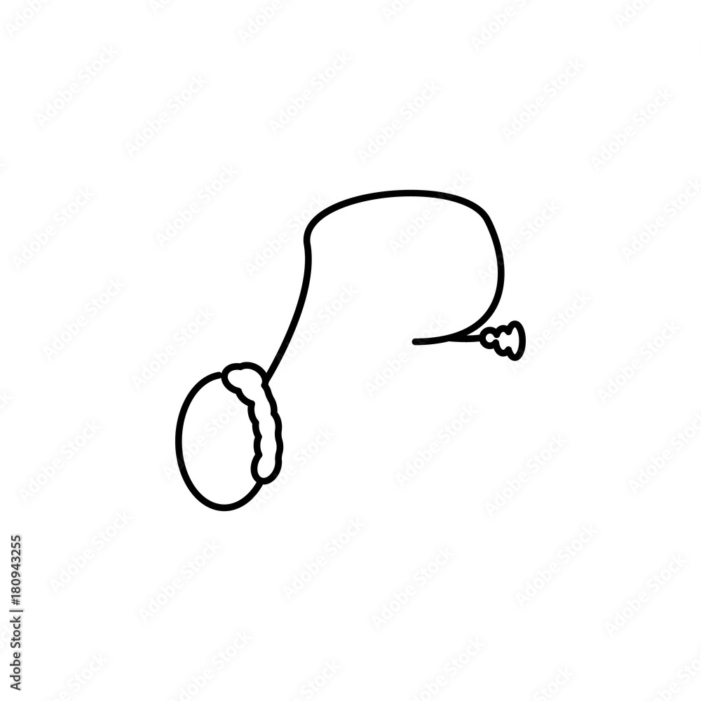 Human organ symbol; prostate gland. Modern vector line icons of urology ...
