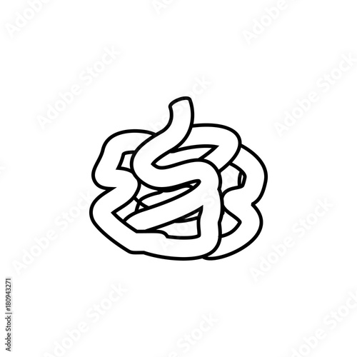 Intestines symbol or icon. Body part element. Premium quality graphic design. Signs, outline symbols collection, simple thin line icon for websites, web design, mobile app, info graphics