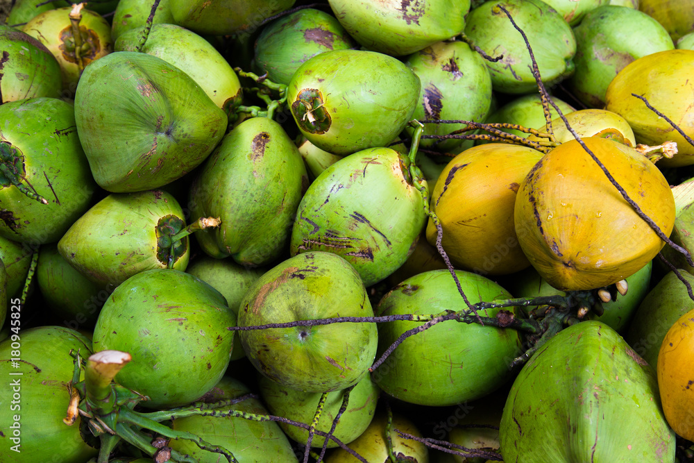 Green Coconuts Background