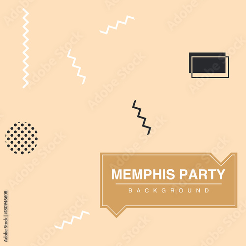 Party background in memphis style