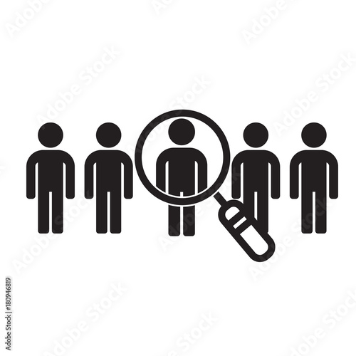 Icon find talent. Candidate search for employees and job