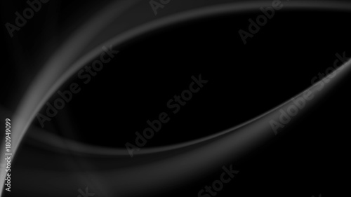 Black grey abstract smooth waves background