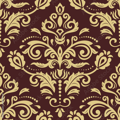 Seamless classic golden pattern. Traditional orient ornament. Classic vintage background